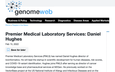 Premier Medical Laboratory Services: Daniel Hughes – Featured on GenomeWeb