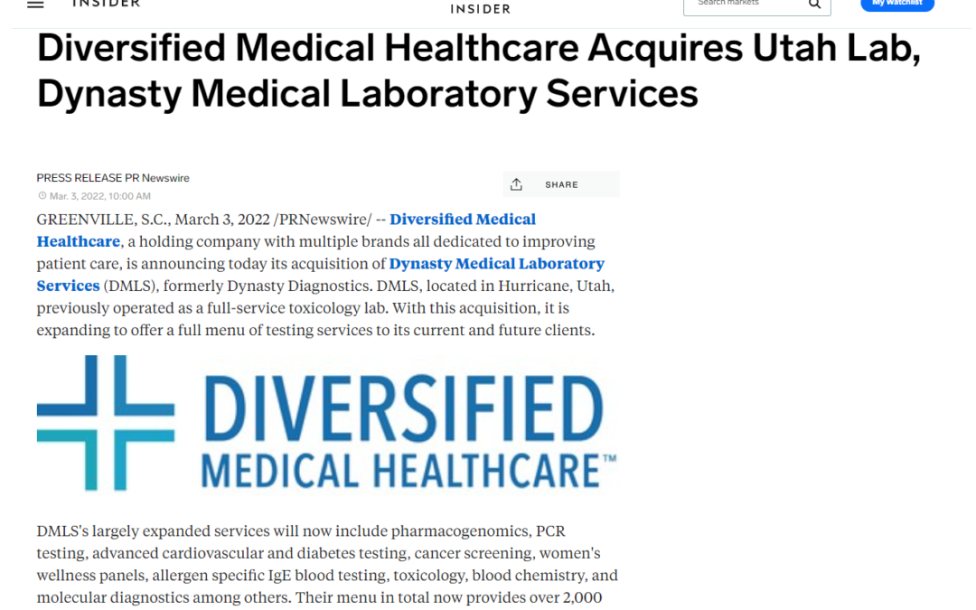 Utah Lab Acquisition Featured on Market Insider